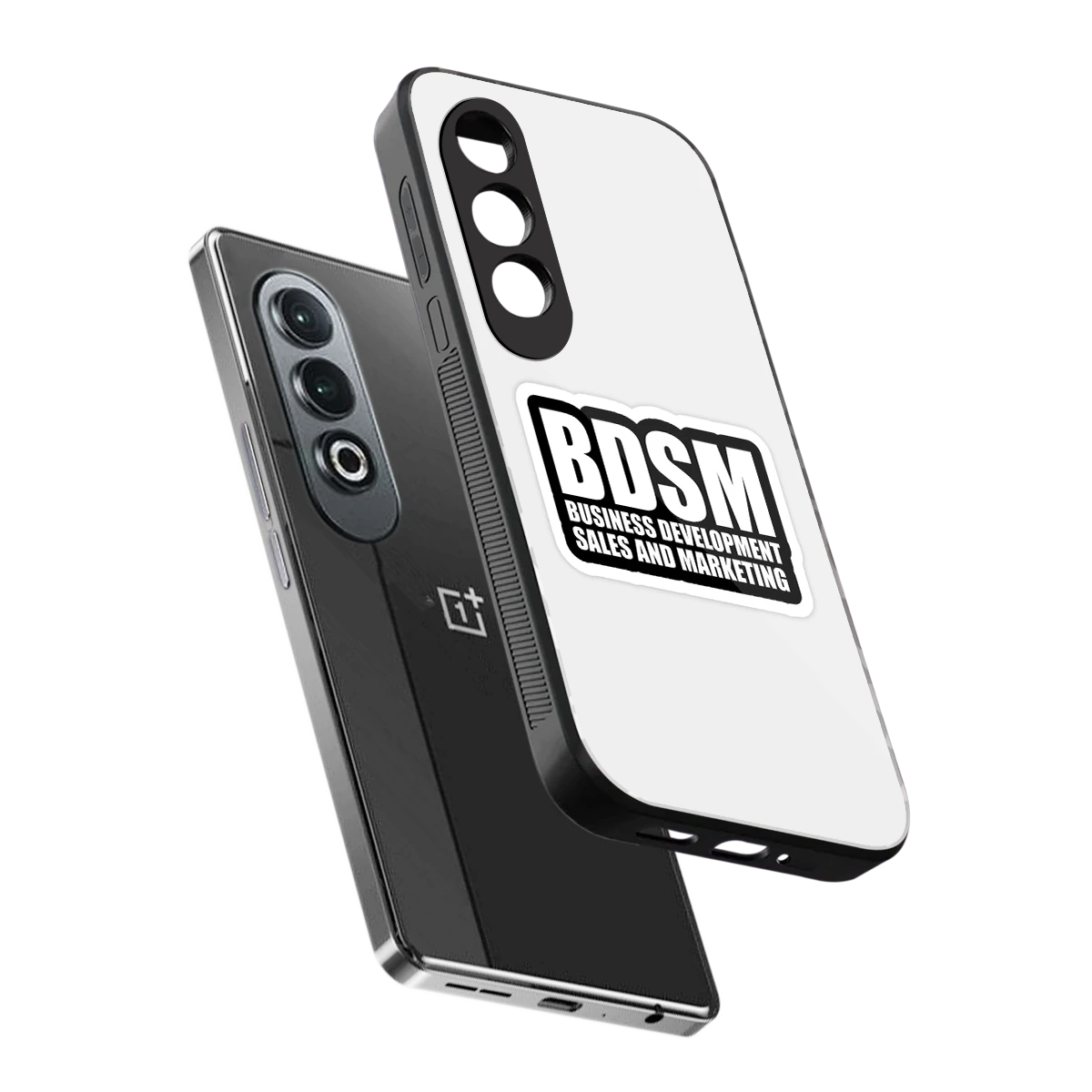 BDSM sleek oneplus nord ce 4 cover with tempered glass back and TPU edges