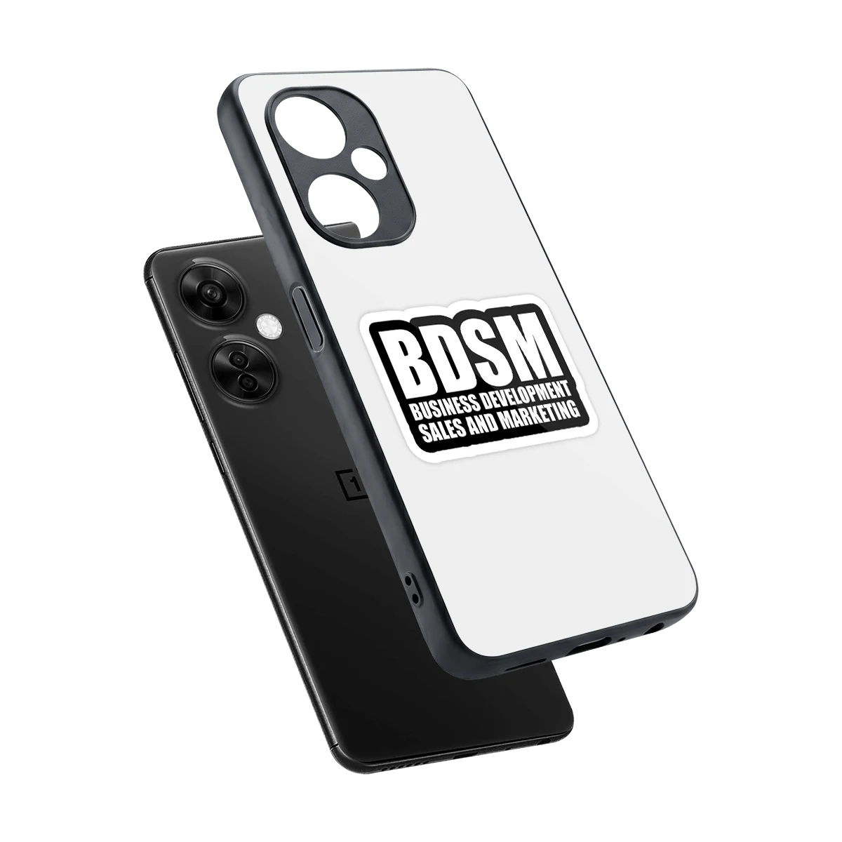 BDSM sleek oneplus nord ce 3 lite cover with tempered glass back and TPU edges