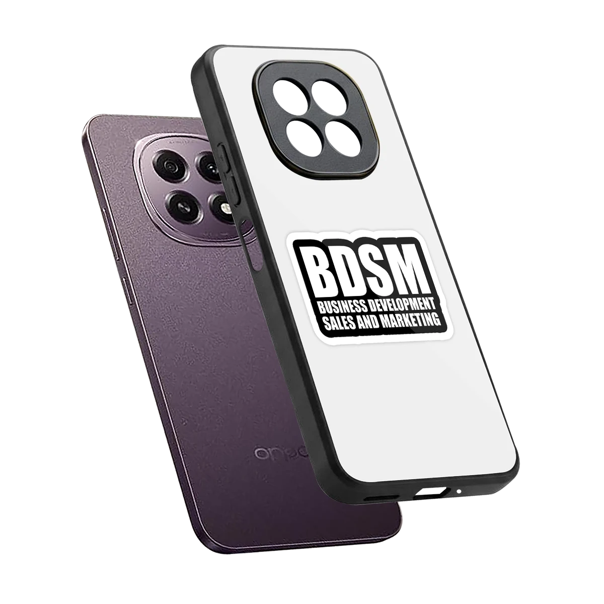 BDSM sleek oppo f29 5g cover with tempered glass back and TPU edges