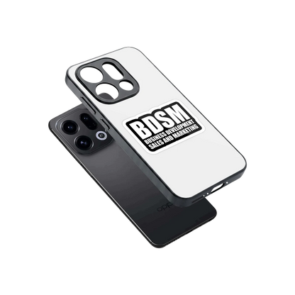 BDSM sleek oppo find x9 cover with tempered glass back and TPU edges