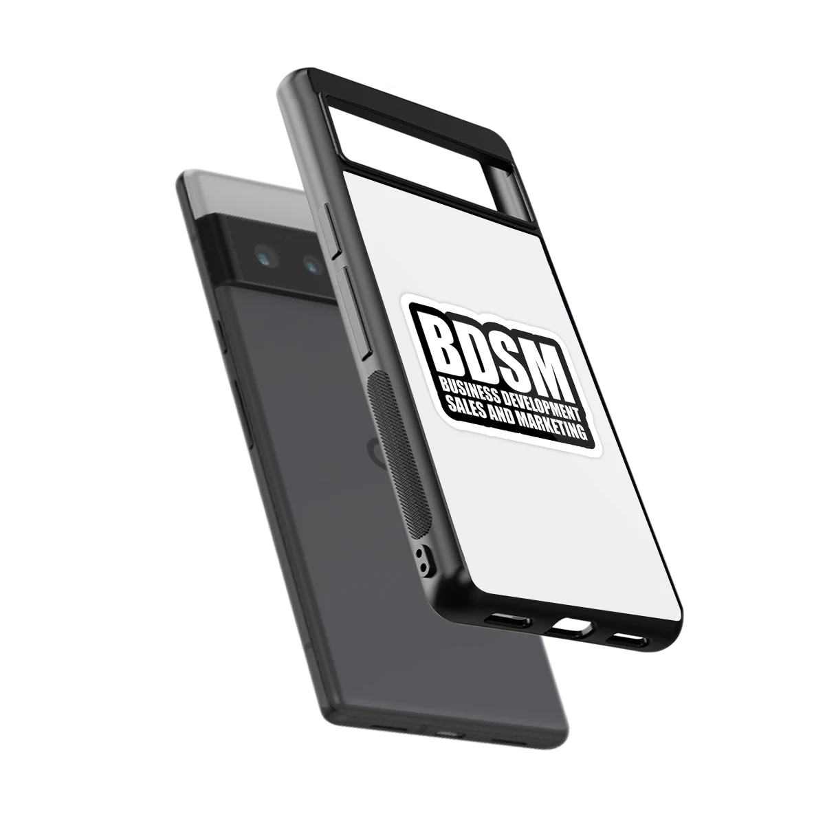 BDSM sleek google pixel 6 pro cover with tempered glass back and TPU edges