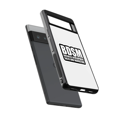 BDSM sleek google pixel 6 pro cover with tempered glass back and TPU edges