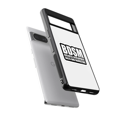 BDSM sleek google pixel 8 cover with tempered glass back and TPU edges