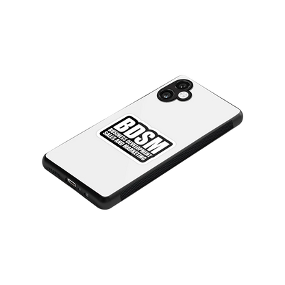 BDSM stylish phone case for samsung galaxy a06 5g | glossy glass and slim fit