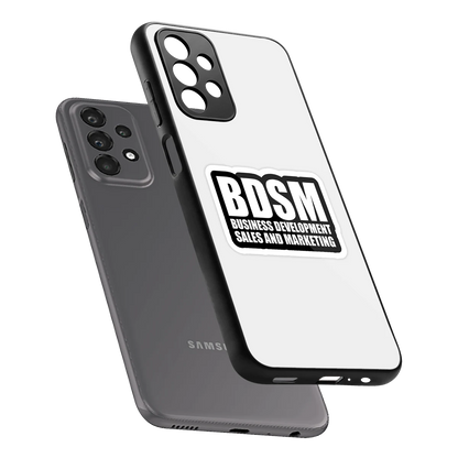 BDSM sleek samsung galaxy a23 cover with tempered glass back and TPU edges