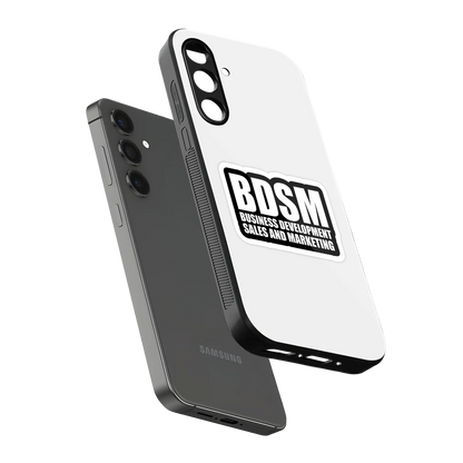 BDSM sleek samsung galaxy m35 5g cover with tempered glass back and TPU edges
