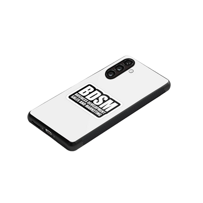 BDSM stylish phone case for samsung galaxy m36 5g | glossy glass and slim fit