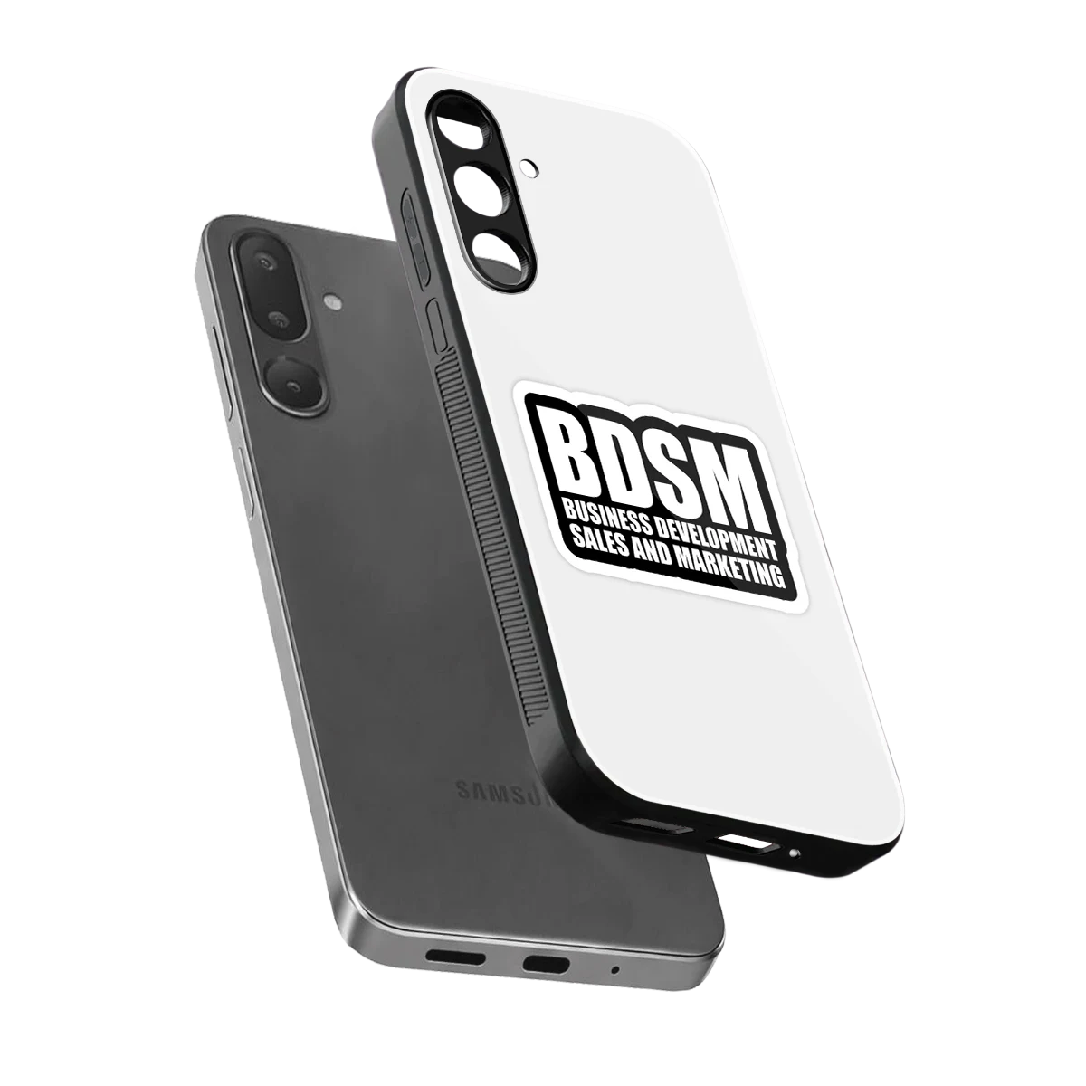 BDSM sleek samsung galaxy m36 5g cover with tempered glass back and TPU edges
