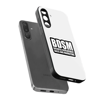 BDSM sleek samsung galaxy m36 5g cover with tempered glass back and TPU edges
