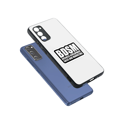 BDSM sleek samsung galaxy s20 fe cover with tempered glass back and TPU edges