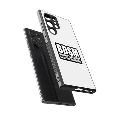 BDSM sleek samsung galaxy s24 ultra cover with tempered glass back and TPU edges