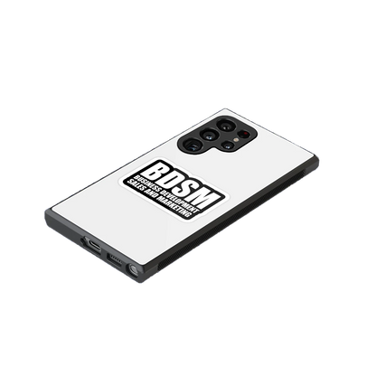 BDSM stylish phone case for samsung galaxy s23 ultra | glossy glass and slim fit