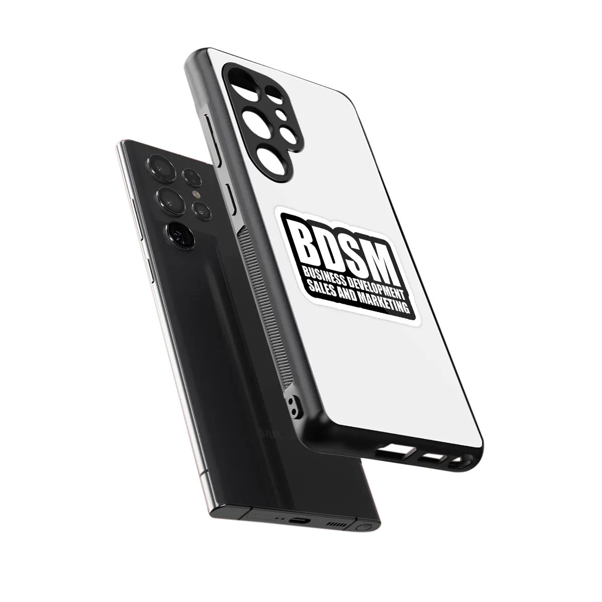 BDSM sleek samsung galaxy s25 ultra cover with tempered glass back and TPU edges