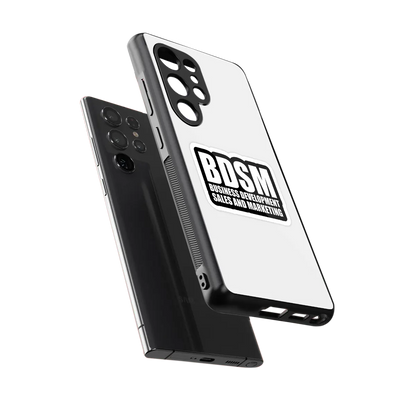 BDSM sleek samsung galaxy s25 ultra cover with tempered glass back and TPU edges