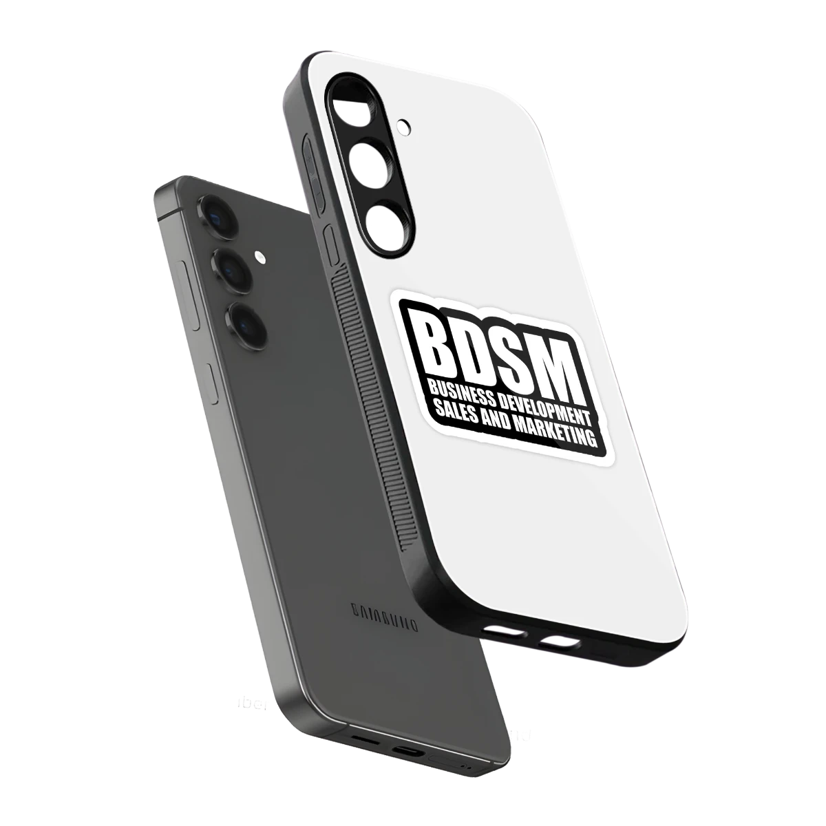 BDSM sleek samsung galaxy s24 cover with tempered glass back and TPU edges