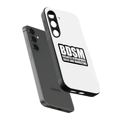 BDSM sleek samsung galaxy s23 fe cover with tempered glass back and TPU edges