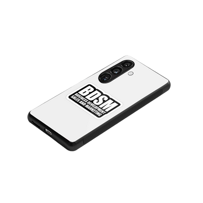 BDSM stylish phone case for samsung galaxy s24 | glossy glass and slim fit
