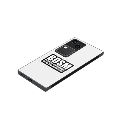 BDSM stylish phone case for vivo v30 | glossy glass and slim fit