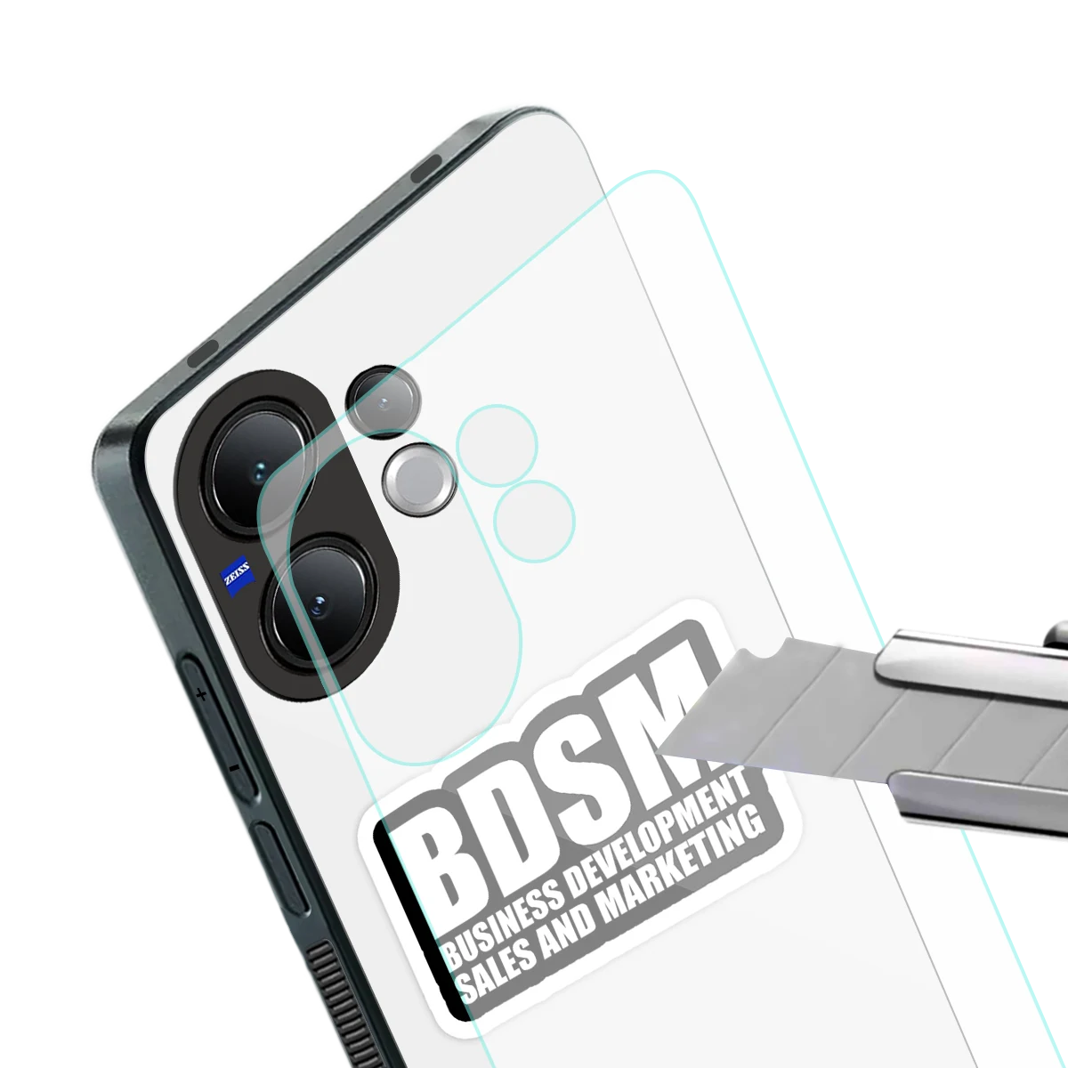 BDSM stylish phone case for vivo v60 | glossy glass and slim fit