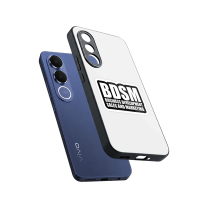 BDSM sleek vivo v70 fe cover with tempered glass back and TPU edges