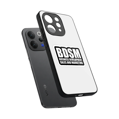 BDSM sleek vivo v70 cover with tempered glass back and TPU edges