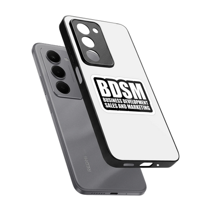 BDSM sleek redmi 15 5g cover with tempered glass back and TPU edges