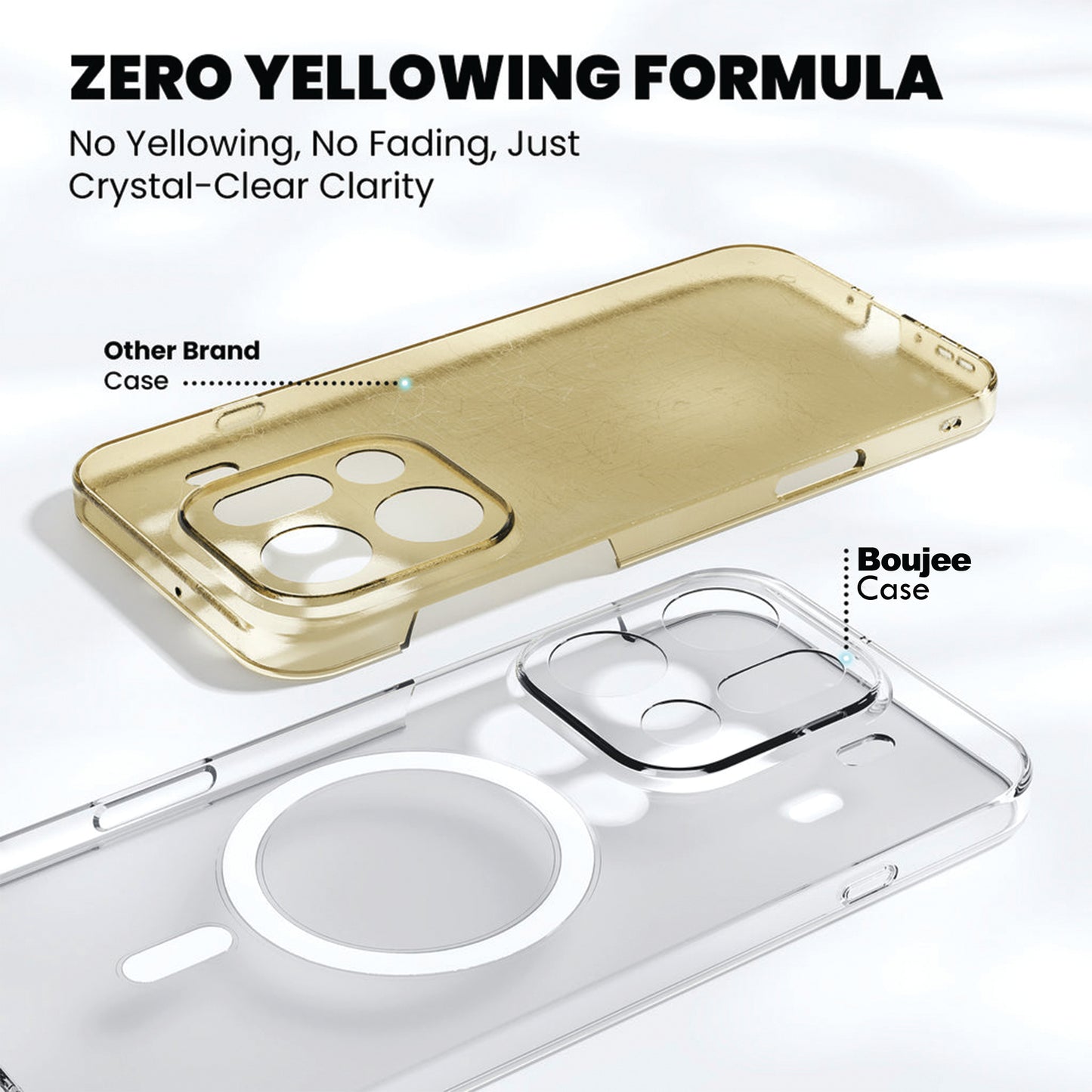 Anti Yellow Magsafe Clear Case for Oppo A5 5G