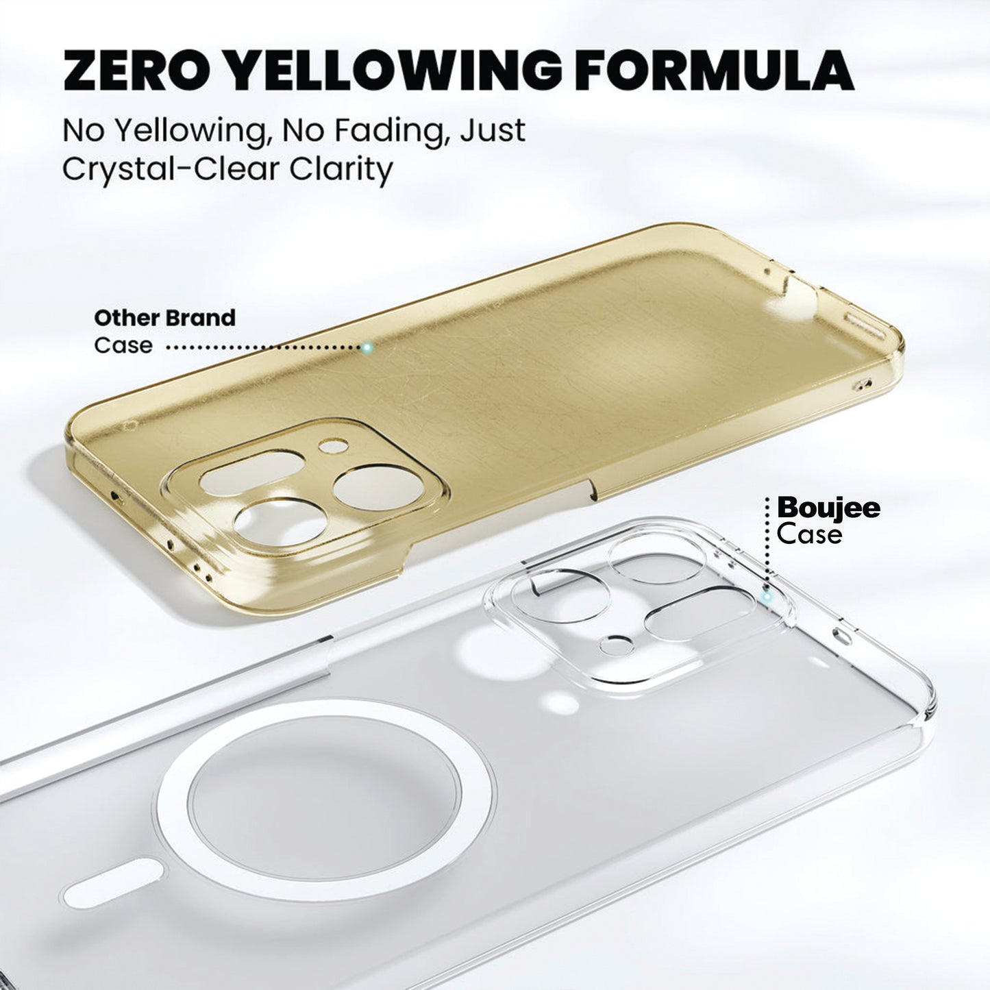 Anti Yellow Magsafe Clear Case for Oppo Reno 11 Pro