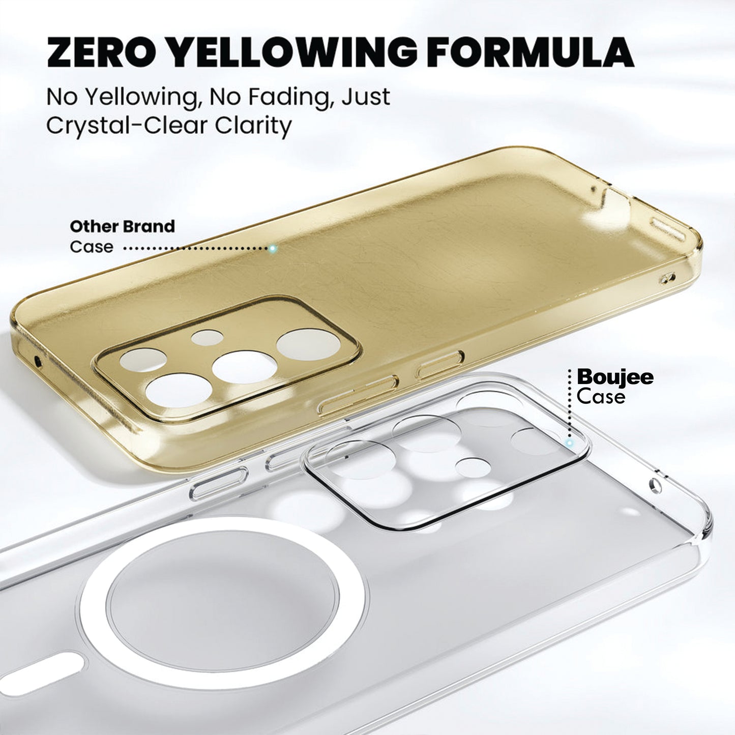 Anti Yellow Magsafe Clear Case for Realme 15x