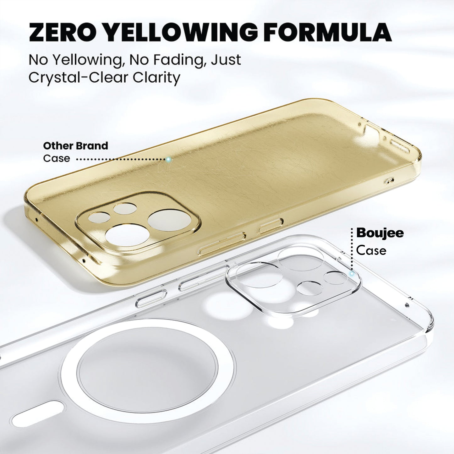 Anti Yellow Magsafe Clear Case for Vivo V70 Elite