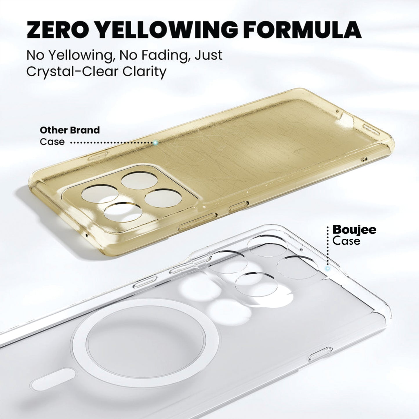 Anti Yellow Magsafe Clear Case for Motorola G86 Power 5G