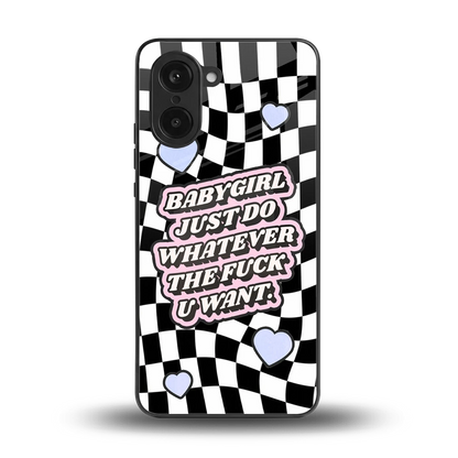 Babygirl back phone cover | glass case for oneplus nord ce5 5g