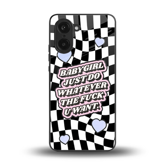 Babygirl back phone cover | glass case for oneplus nord ce5 5g