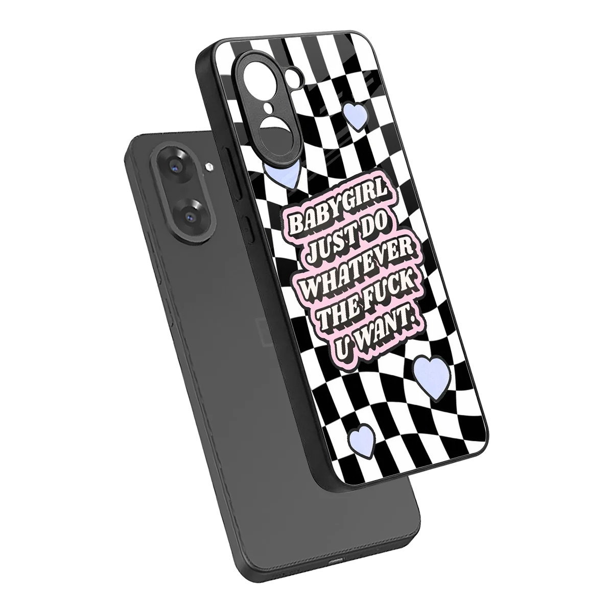 Babygirl sleek oneplus nord ce5 5g cover with tempered glass back and TPU edges