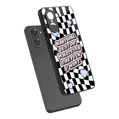 Babygirl sleek oneplus nord ce5 5g cover with tempered glass back and TPU edges