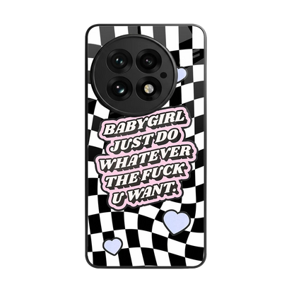 Babygirl back phone cover | glass case for oneplus 13