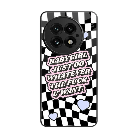 Babygirl back phone cover | glass case for oneplus 13