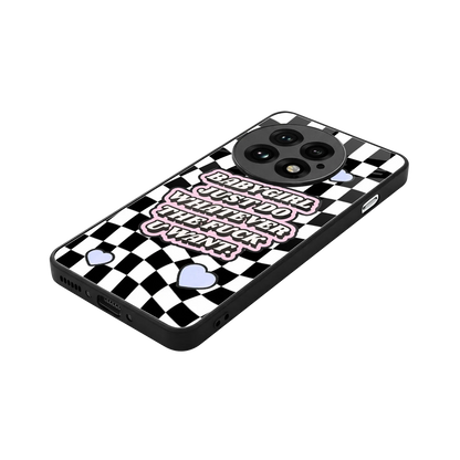 Babygirl stylish phone case for oneplus 13 | glossy glass and slim fit