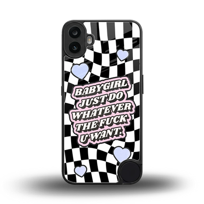Babygirl back phone cover | glass case for cmf nothing phone 1