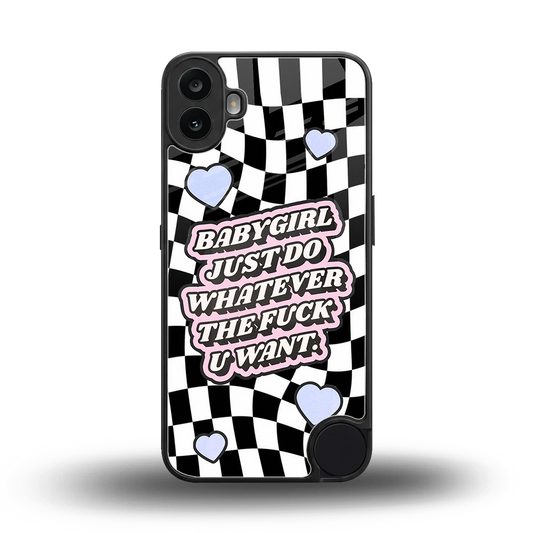 Babygirl back phone cover | glass case for cmf nothing phone 1