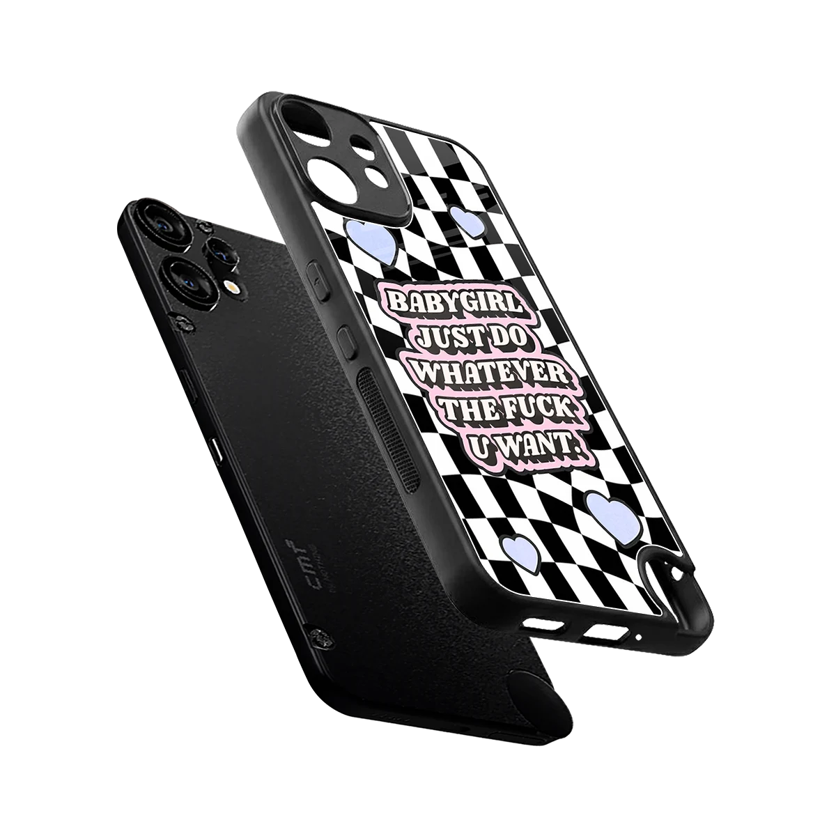 Babygirl sleek cmf nothing phone 2 pro cover with tempered glass back and TPU edges