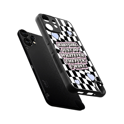 Babygirl sleek cmf nothing phone 2 pro cover with tempered glass back and TPU edges