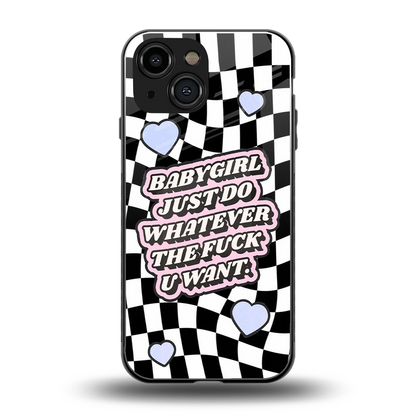 Babygirl back phone cover | glass case for iphone 12 mini