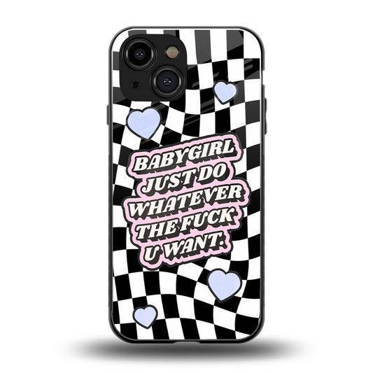 Babygirl back phone cover | glass case for iphone 12 mini