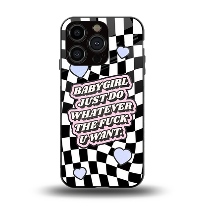 Babygirl back phone cover | glass case for iphone 13 pro
