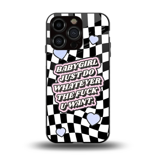 Babygirl back phone cover | glass case for iphone 13 pro