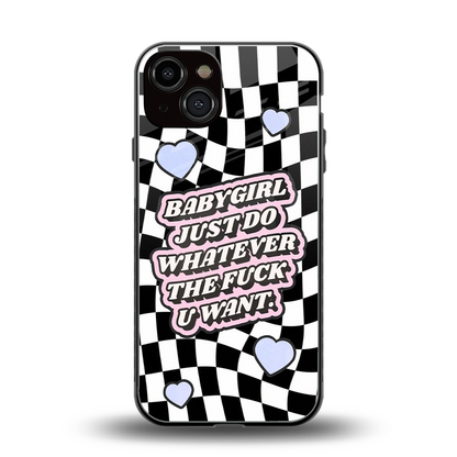 Babygirl back phone cover | glass case for iphone 14