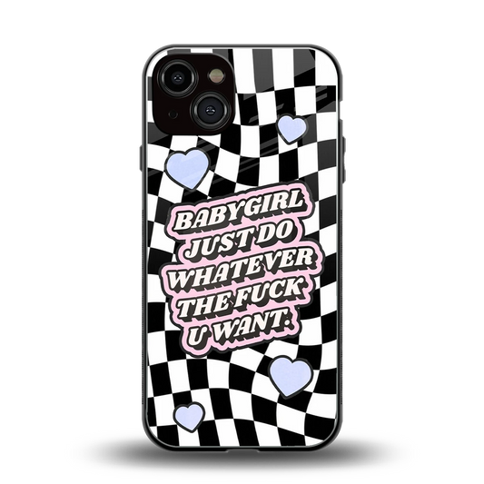 Babygirl back phone cover | glass case for iphone 14