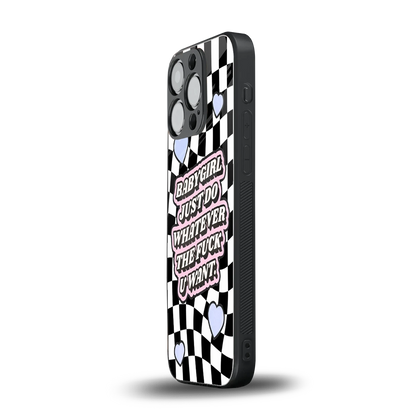 Babygirl iphone 15 pro mobile cover | shockproof glass phone case