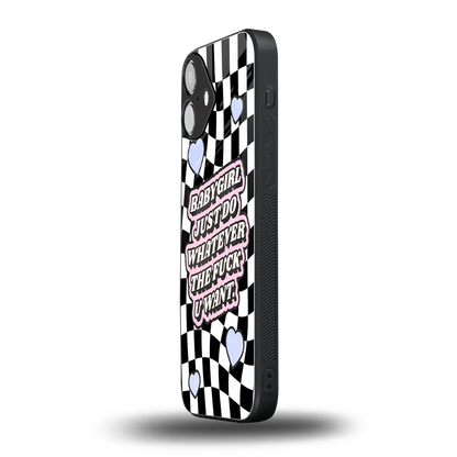 Babygirl iphone 16 plus mobile cover | shockproof glass phone case